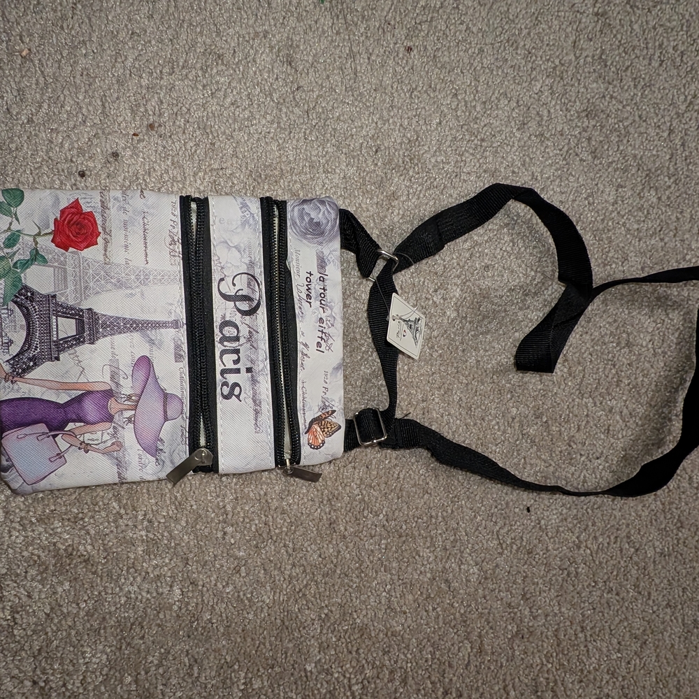 Stylish Paris-Themed Crossbody Bag